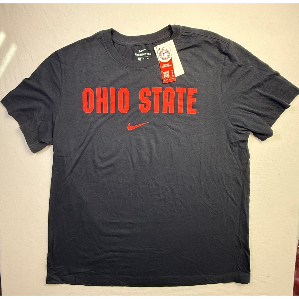 Nike Ohio State Buckeyes Mens XL Black Short Sleeve T-Shirt DD7161-010 NWT-2604
